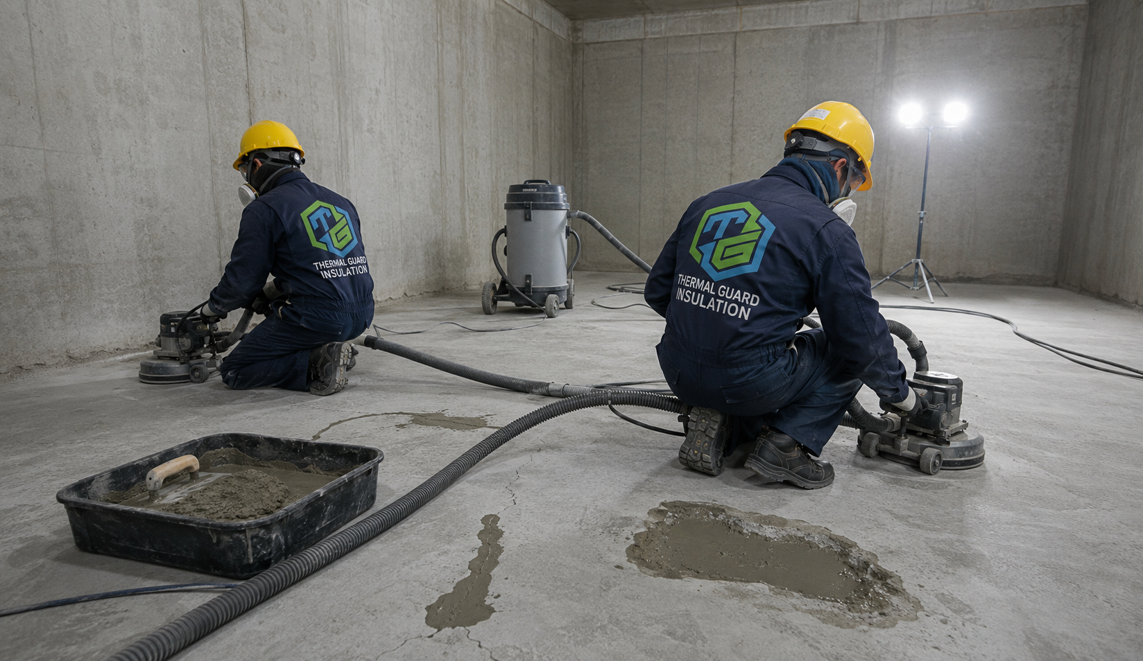 Concrete Repair and levelling – GRP water tank lining process